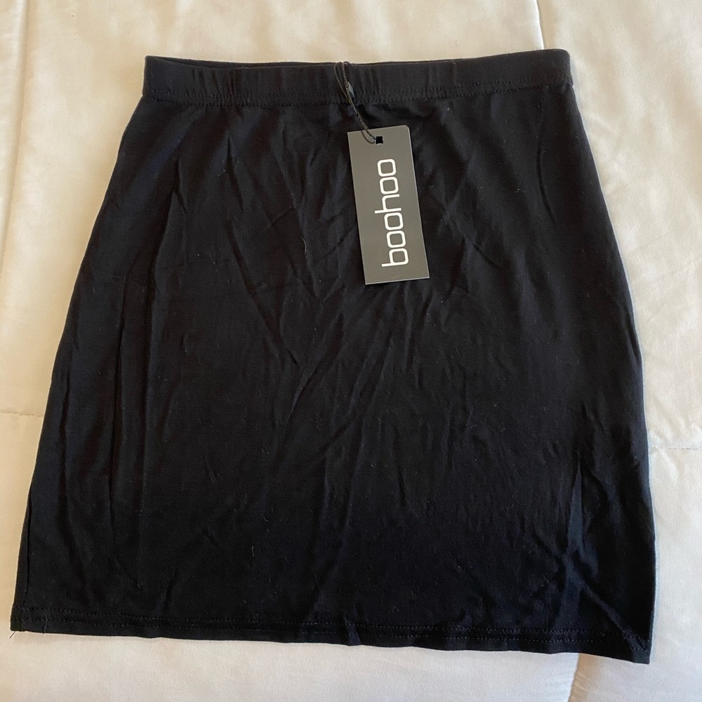 Black mini skirt